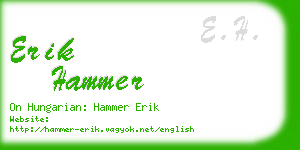 erik hammer business card